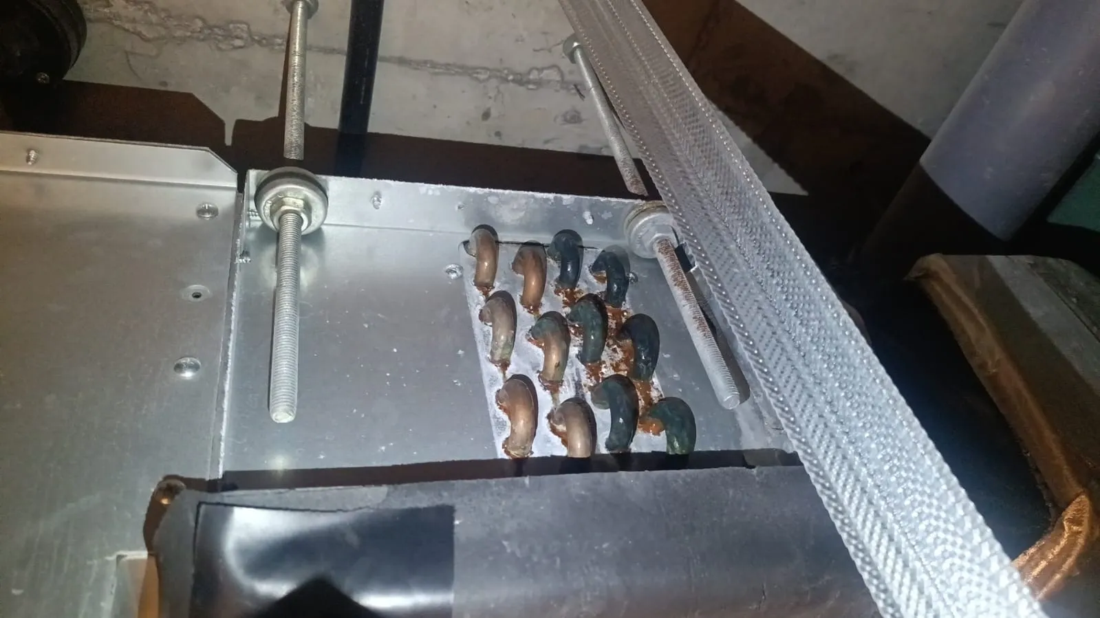 FCU condensation causing ceiling moisture found during HVAC inspection at Emaar Beachfront, Dubai Marina